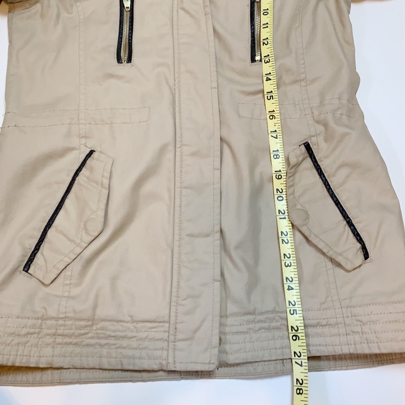 H&M Tan Full Zip Trench Jacket - Picture 4 of 7